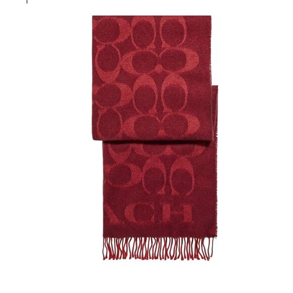 COACH SCARF SIGNATURE OVERSIZED MUFFLER RED❗️ BESTSELLER❗NEW❗️ - Picture 1 of 1
